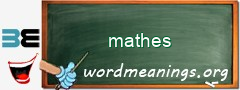 WordMeaning blackboard for mathes